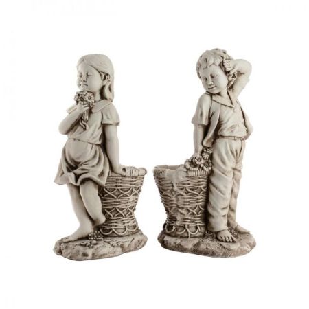 Picture of Boy & Girl with Planter - 2 Assorted