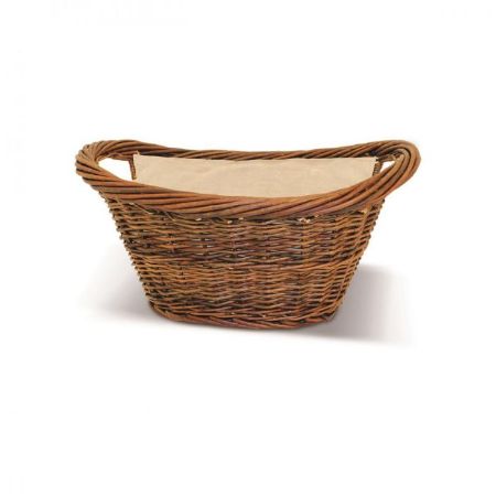Picture of Sirocco Nat Wicker Oval Basket With Canvas