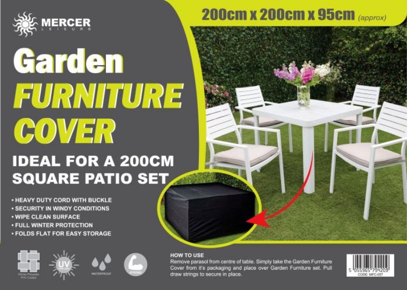 Topline Doyles.Garden Furniture Cover Square Set 200cm X 200cm