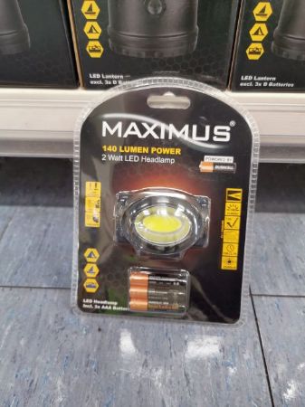 Picture of Maximus Led Headlamp 2 Watt 140 Lumen Power (3 X Aaa Duracell Batteries Included) 