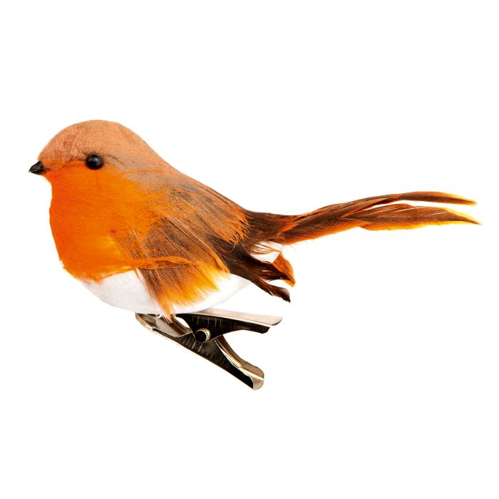 Picture of Robin On Clip Decoration 11cm