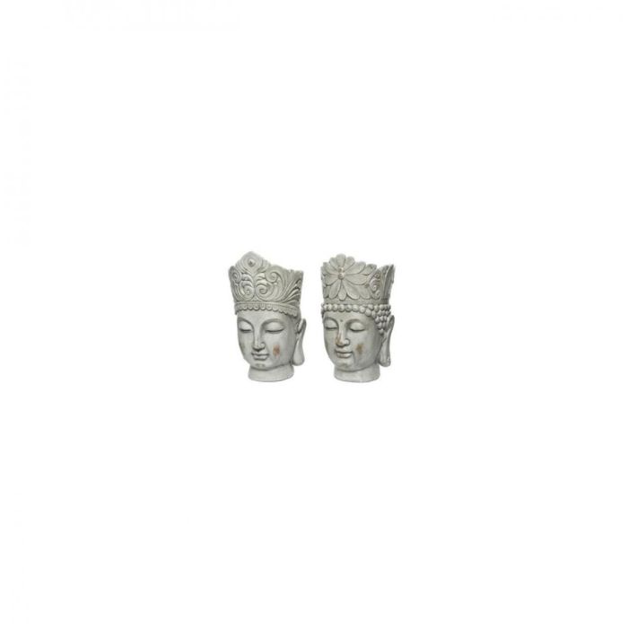 Picture of Buddha Head Planter Grey Wash - 2 Assorted