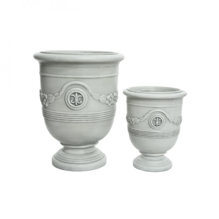 Picture of Fibreclay Claire Set of 2 Planters - Light Grey