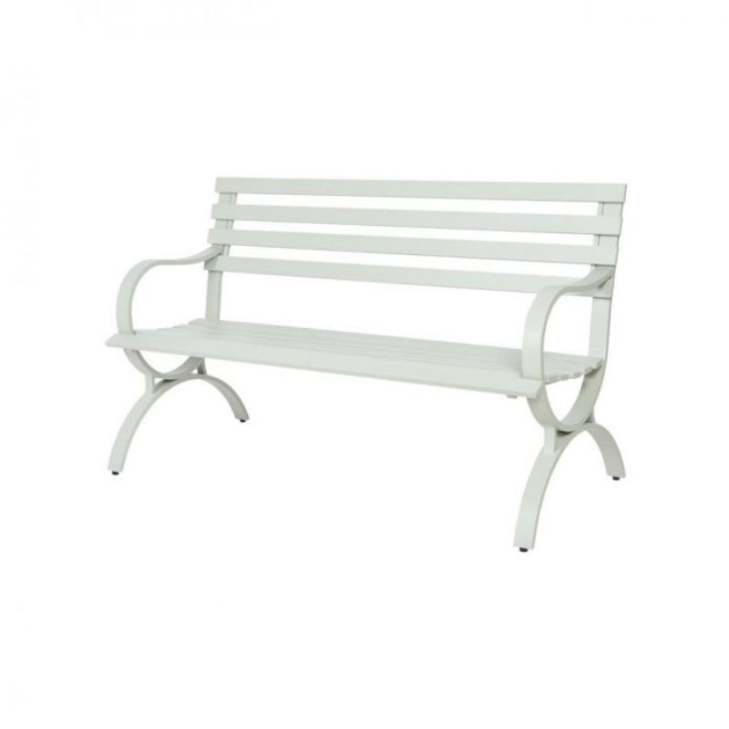 Topline Doyles.Bordeaux Aluminium Garden Bench Light Grey