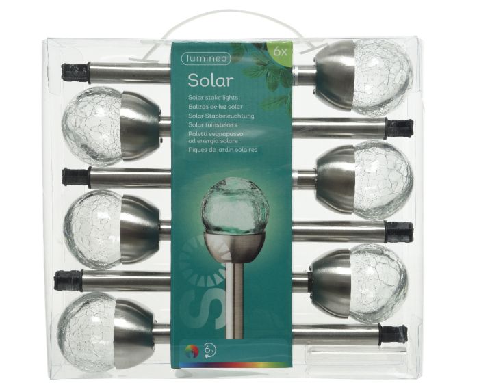 Picture of 6 Pack Solar Stake Light Colour Changing