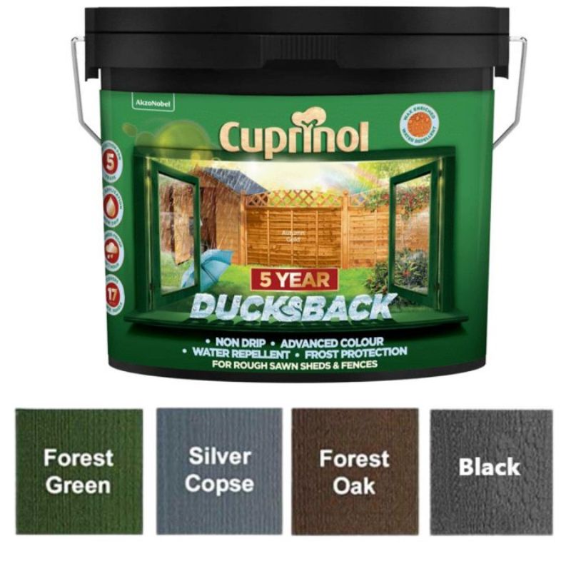 Topline Doyles.9Litres Cuprinol 5 Year Ducksback Black