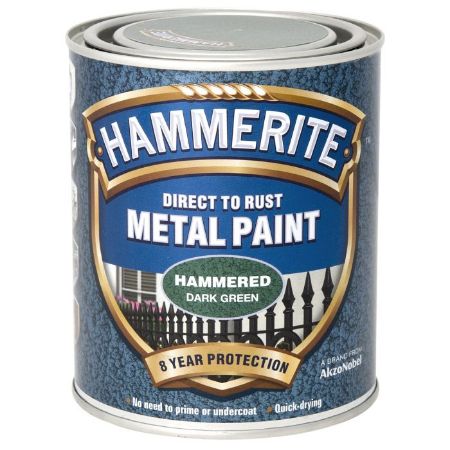 Picture of 250ml Hammerite Metal Paint Hammered Dark Green