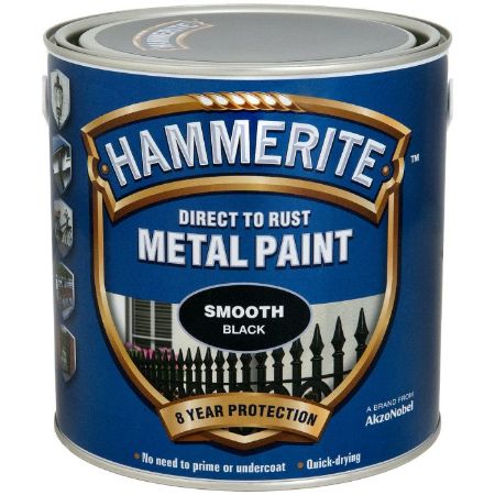 Picture of 2.5l Hammerite Metal Paint Smooth Black