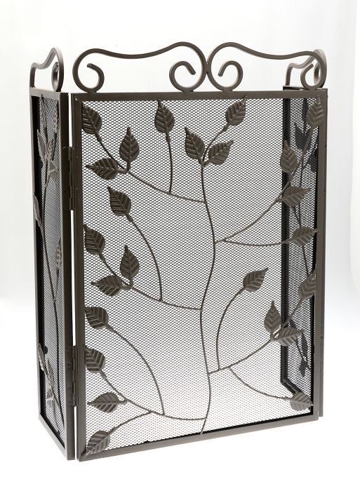 Picture of Sirocco 3fold Leaves Fire Screen Grey Sl8205