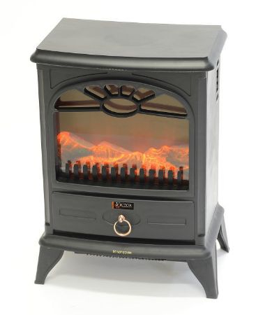 Picture of Black Log Effect Stove Heater Electric Sl9307