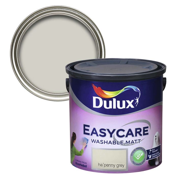 Picture of 2.5lt Dulux Easycare Washable Matt Ha'penny Grey
