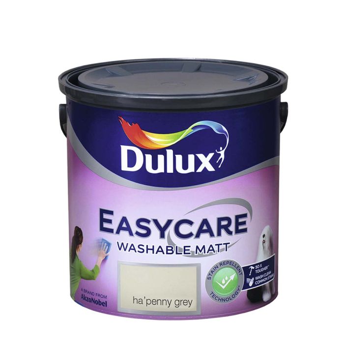 Picture of 2.5lt Dulux Easycare Washable Matt Ha'penny Grey