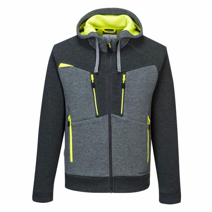 Picture of Portwest - DX4 Zipped Hoodie  - Metal Grey, Size: Large, DX472MGRL