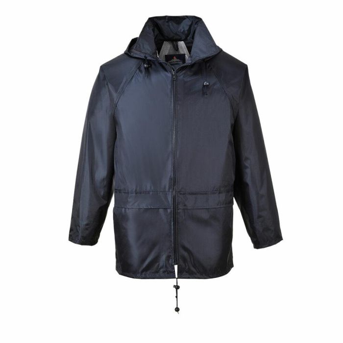 Picture of Portwest - Classic Rain Jacket - Navy, Size: XL, S440NARXL