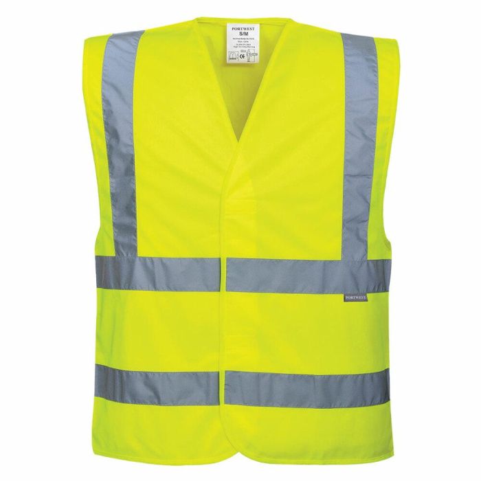 Picture of Portwest  - Hi-Vis Two Band & Brace Vest - Yellow, Size: Lge/Xlge, C470YERL/XL
