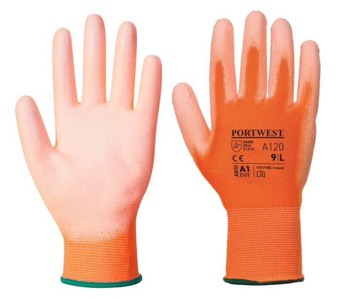 Picture of Portwest - Pu Palm Gloves , Size: Large , A120O1RL
