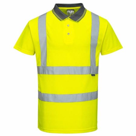 Picture of Portwest  - Hi-Vis Short Sleeve Polo - Yellow, Size: XL, S477