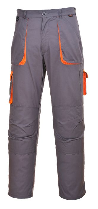 Picture of Portwest - Texo Contrast Trouser Grey  , Size: Med , TX11GRRM 