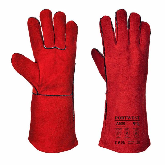 Picture of Portwest - Welders Gauntlet - Red, Size: XL, A500 RG50 