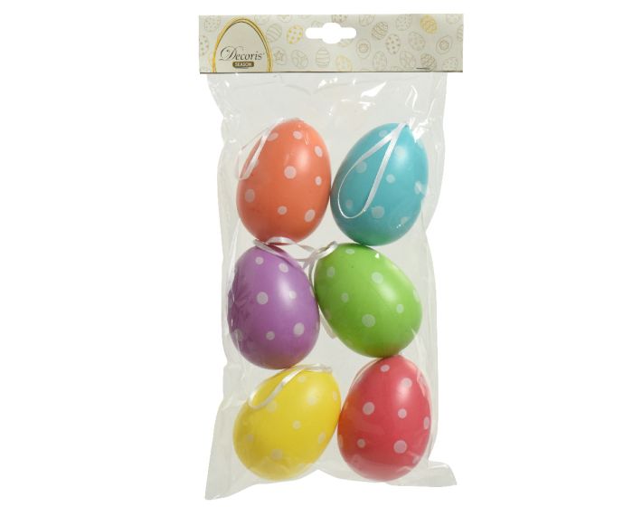 Picture of Easter Egg Plastic 6pk Dots