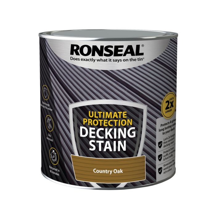 Picture of Ronseal 2.5ltr Ultimate Protecton Deck Stain Country Oak