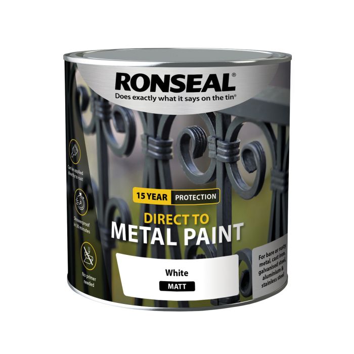 Picture of Ronseal 2.5ltr  Direct To Metal Paint White Matt