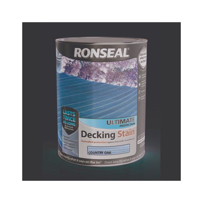 Picture of Ronseal 5ltr Ultimate Decking Stain Country Oak