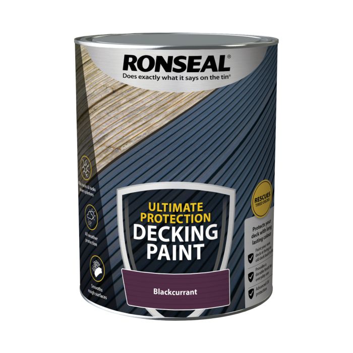 Picture of Ronseal 5ltr Ultimate Protection Decking Paint Blackcurrant