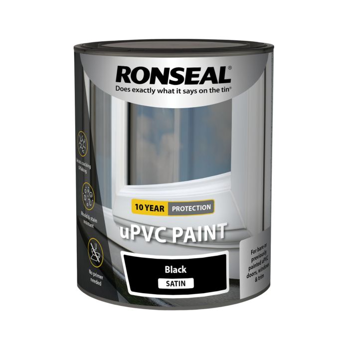 Picture of Ronseal 750ml Upvc Paint Black Satin