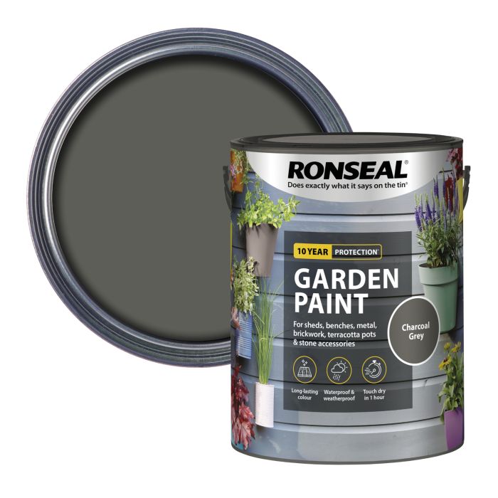 Picture of Ronseal 5ltr Garden Paint Charcoal Grey