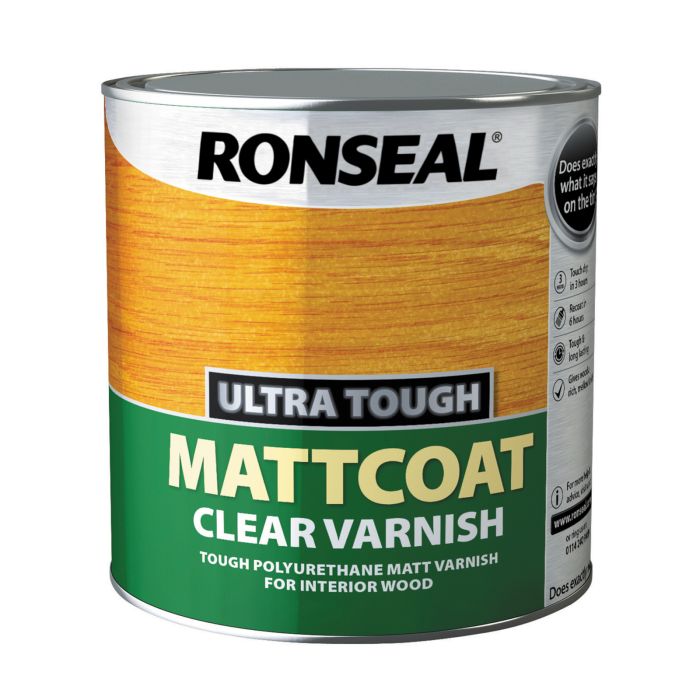 Picture of Ronseal 2.5ltr Ultra Tough Mattcoat Varnish Clear 