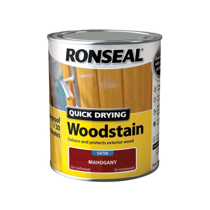 Picture of Ronseal 750ml Quick Drying Wood Stain Satin Mahogany