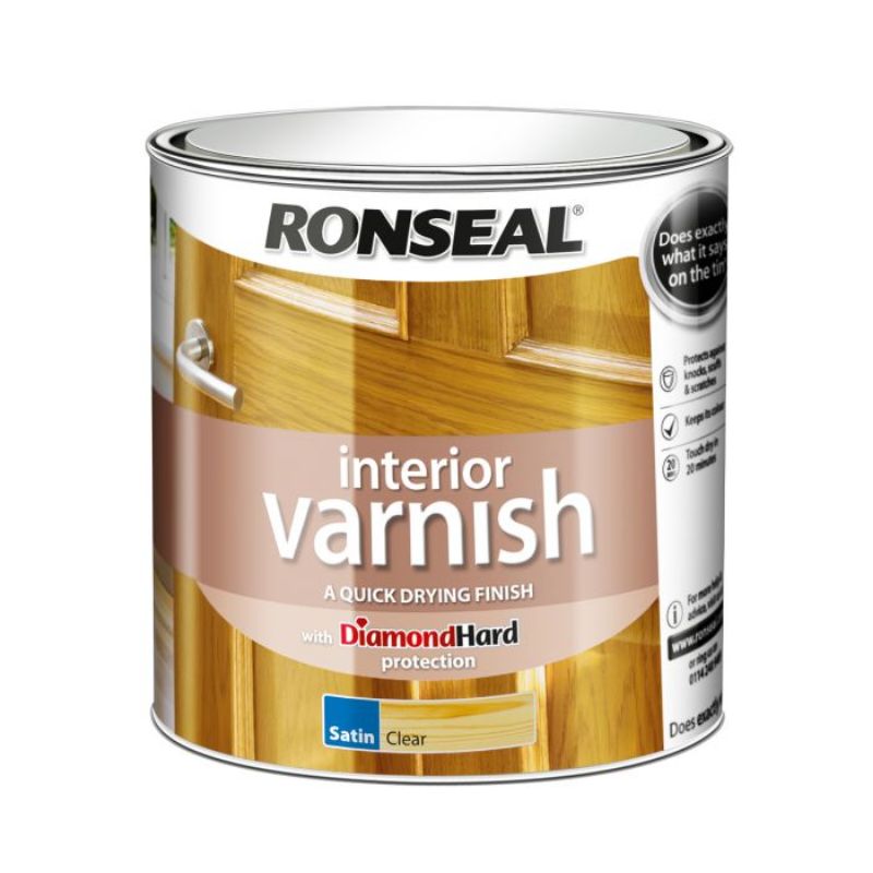 Topline Doyles | Ronseal 2.5ltr Diamond Hard Interior Varnish Satin Clear