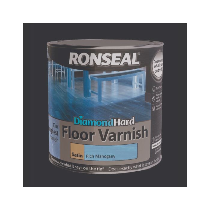 Picture of Ronseal 2.5ltr Diamond Hard Floor Varnish Satin Rich Mahogany