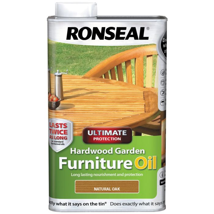Picture of Ronseal 1ltr Ultimate Protecton Hardwood Furniture Oil Natural Oak 