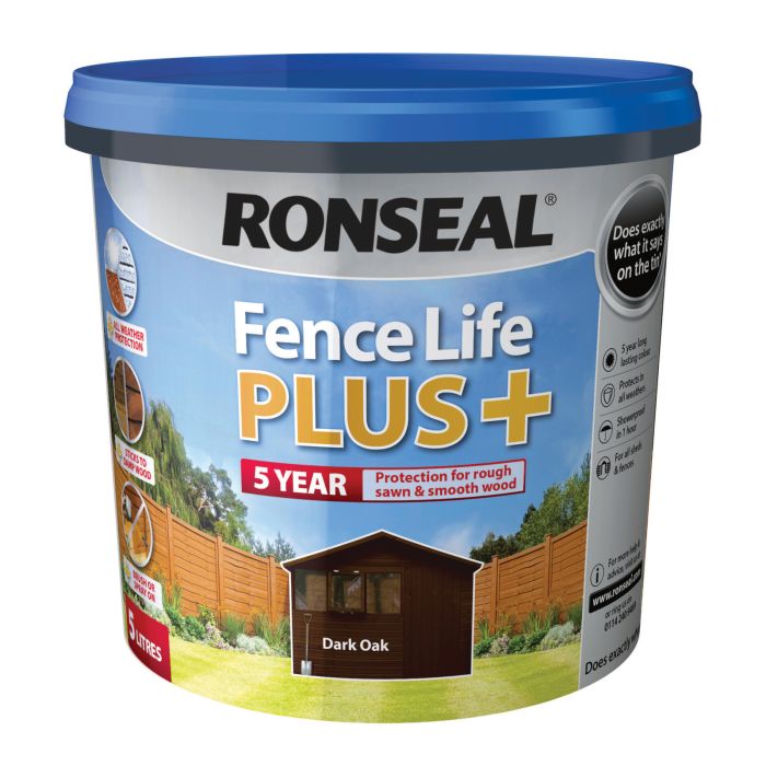 Picture of Ronseal 5ltr Fencelife Plus Dark Oak