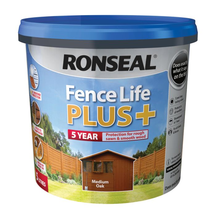 Picture of Ronseal 5ltr Fencelife Plus Medium Oak