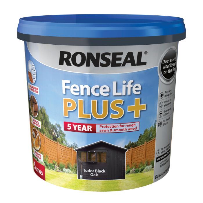 Picture of Ronseal 5ltr Fencelife Plus Tudor Black Oak