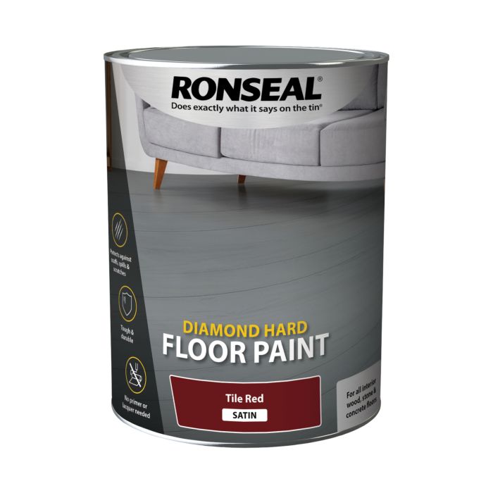 Picture of Ronseal 5ltr Diamond Hard Floor Paint Satin Tile Red