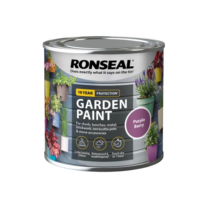 Picture of Ronseal 250ml  Garden Paint Purple Berry
