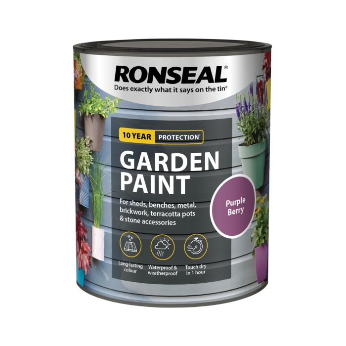 Picture of Ronseal 750ml Garden Paint Purple Berry