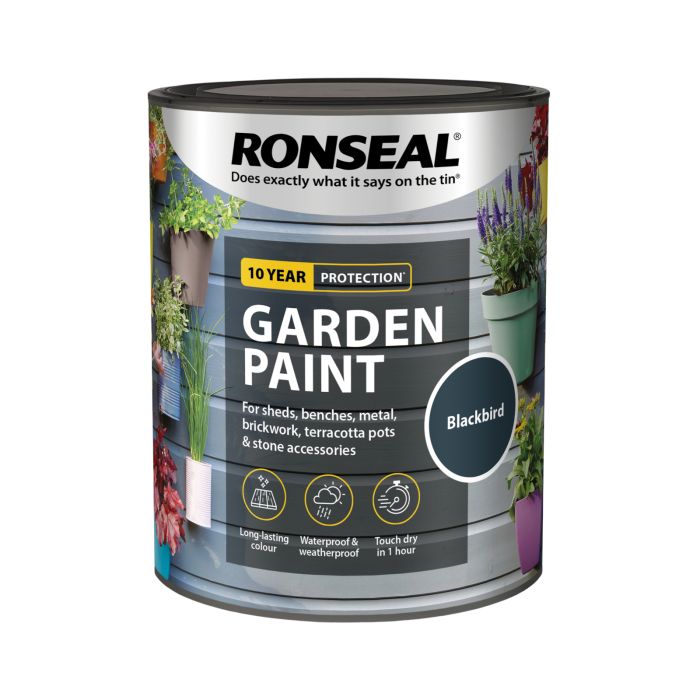 Picture of Ronseal 750ml Garden Paint Blackbird