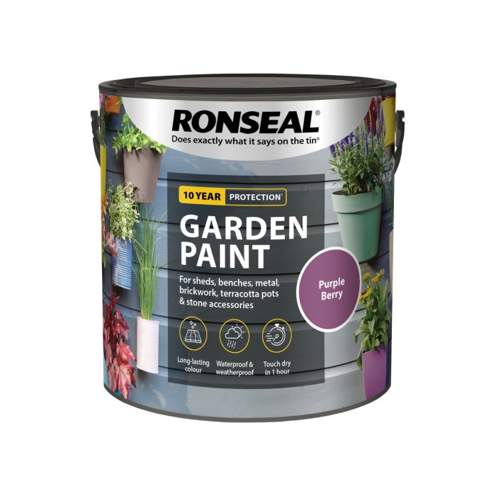 Picture of Ronseal 2.5ltr  Garden Paint Purple Berry