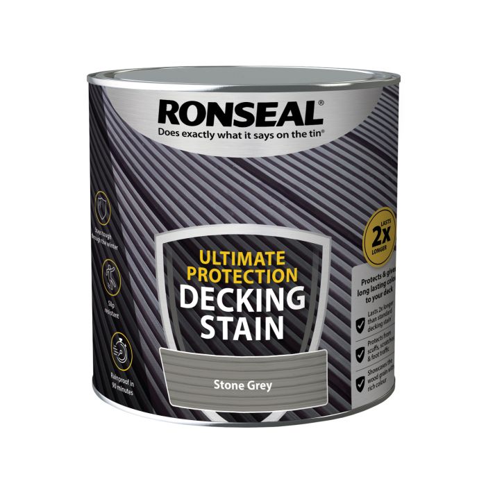 Picture of Ronseal 2.5ltr Ultimate Protecton Deck Stain Stone Grey