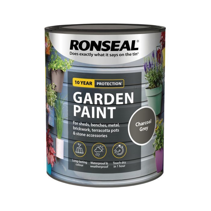 Picture of Ronseal 750ml Garden Paint Charcoal Grey