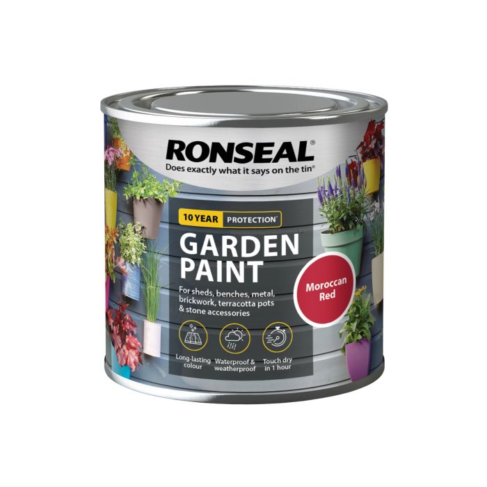 Picture of Ronseal 250ml Garden Paint Moroccan Red