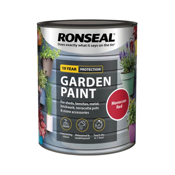 Picture of Ronseal 750ml Garden Paint Moroccan Red