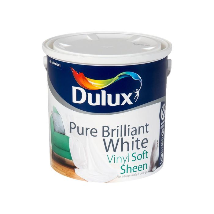 Picture of Dulux Vinyl Soft Sheen Pure Brilliant White 5L