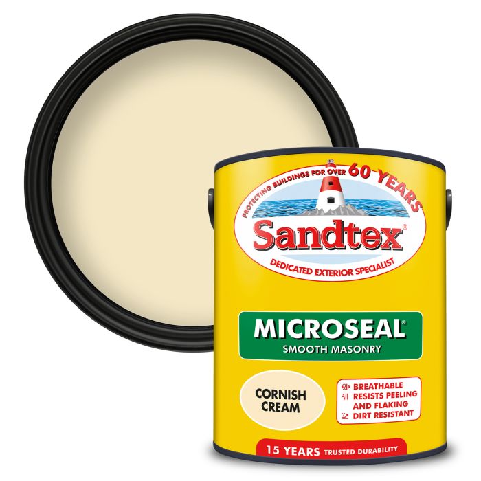 Picture of 5lt Sandtex Microseal Smooth Masonry Cornishish Cream