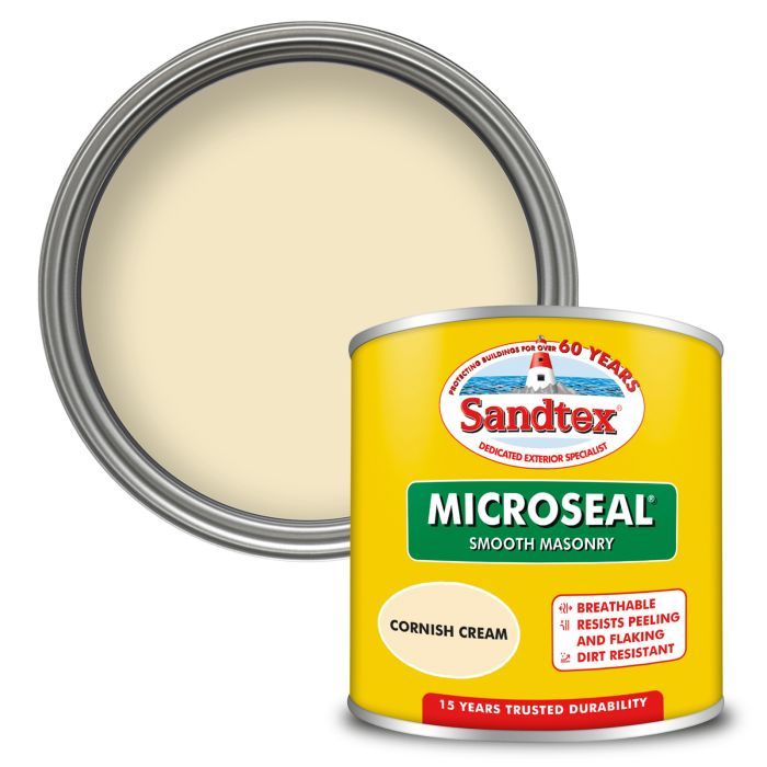 Picture of 150ml Sandtex Microseal Smooth Masonry Cornish Cream